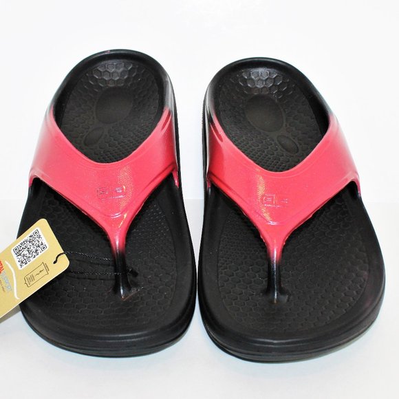 Spenco FUSION 2 Red Fade Orthotic Thong Arch Heel Support Sandal Men\'s 11 NWT! spenco-fusion-2-slide-20246-  main image 4